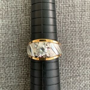 ♥️ Sale 3for$15! ESPO Men’s Ring 14kt Gold Plated Cubic Zirconia size 10